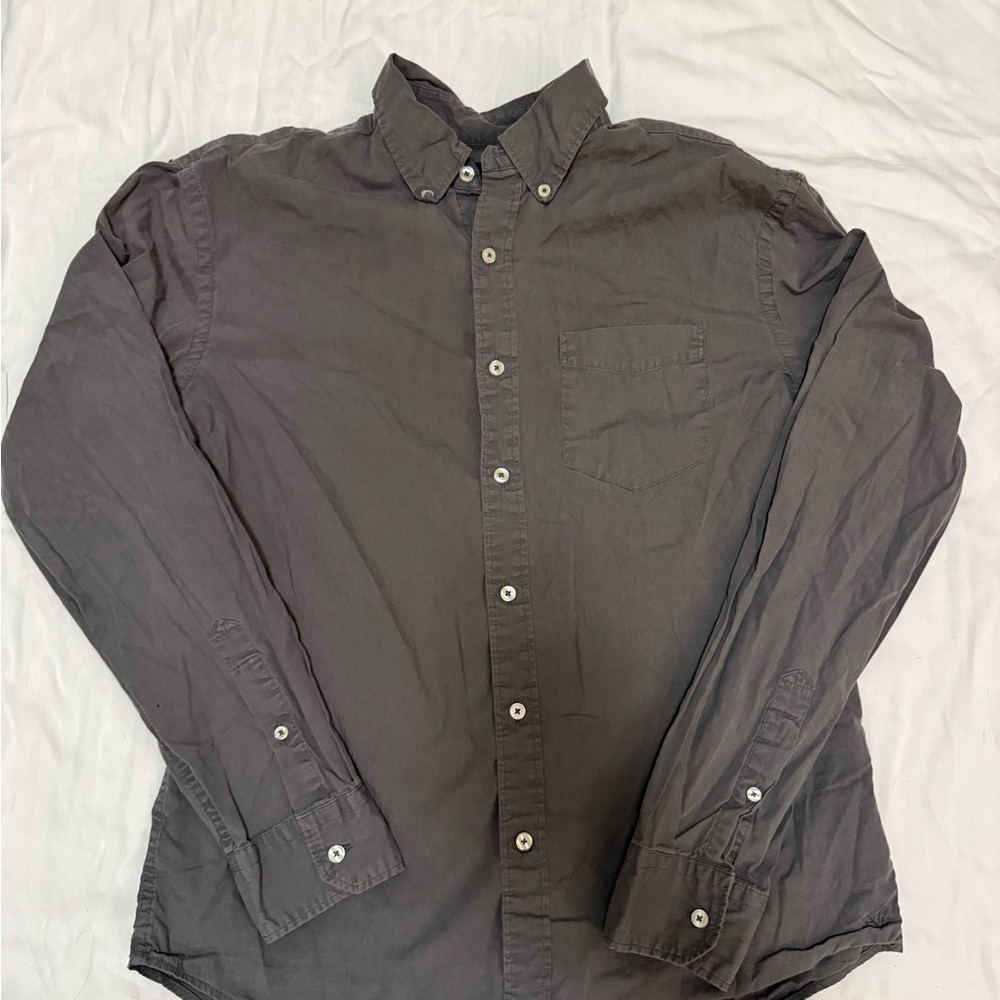 American Eagle Outfitters Dark Gray Casual Shirt